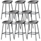 Contemporary Faux Leather Counter Stool Counter Height Bar Stool with Footrest Grey 8 Piece Set Clearhalo 'Bar Furniture' 'Bar Stools' 'bar_stools' 'furn' 'furn_bar_stools' 'Furniture' 'Kitchen & Dining Furniture' 6244998