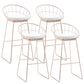 Scandinavian Style Counter Stool Upholstered Indoor Bar Stool with Footrest