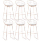 Scandinavian Style Counter Stool Upholstered Indoor Bar Stool with Footrest