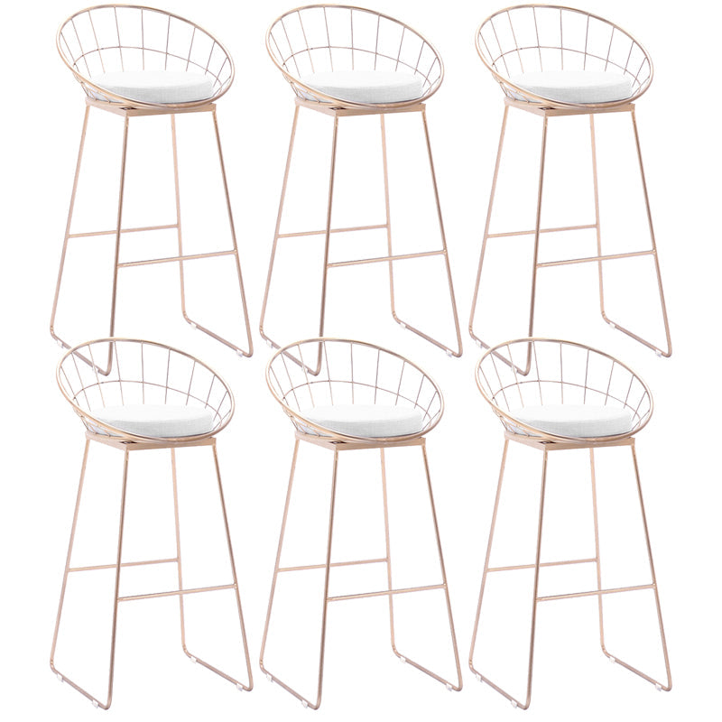 Scandinavian Style Counter Stool Upholstered Indoor Bar Stool with Footrest