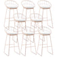 Scandinavian Style Counter Stool Upholstered Indoor Bar Stool with Footrest