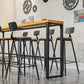 Tabouret de bar à dos basse de style brun de style contemporain avec jambes en métal