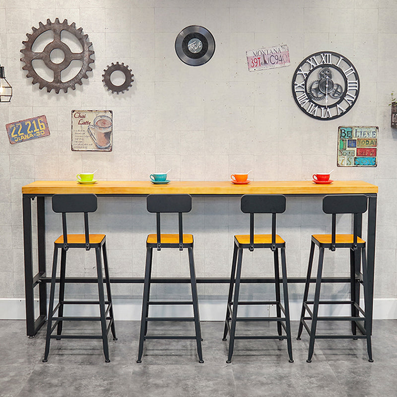 Tabouret de bar à dos basse de style brun de style contemporain avec jambes en métal