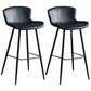 Contemporary Armless Bar Stool Faux Leather Bar Stool for Living Room Black 2 Piece Set Counter Stool(26"H) Clearhalo 'Bar Furniture' 'Bar Stools' 'bar_stools' 'furn' 'furn_bar_stools' 'Furniture' 'Kitchen & Dining Furniture' 6245178