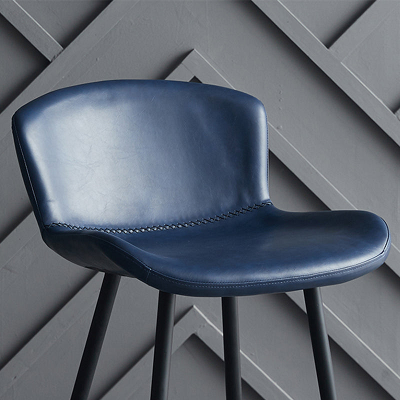 Contemporary Armless Bar Stool Faux Leather Bar Stool for Living Room Clearhalo 'Bar Furniture' 'Bar Stools' 'bar_stools' 'furn' 'furn_bar_stools' 'Furniture' 'Kitchen & Dining Furniture' 6245188