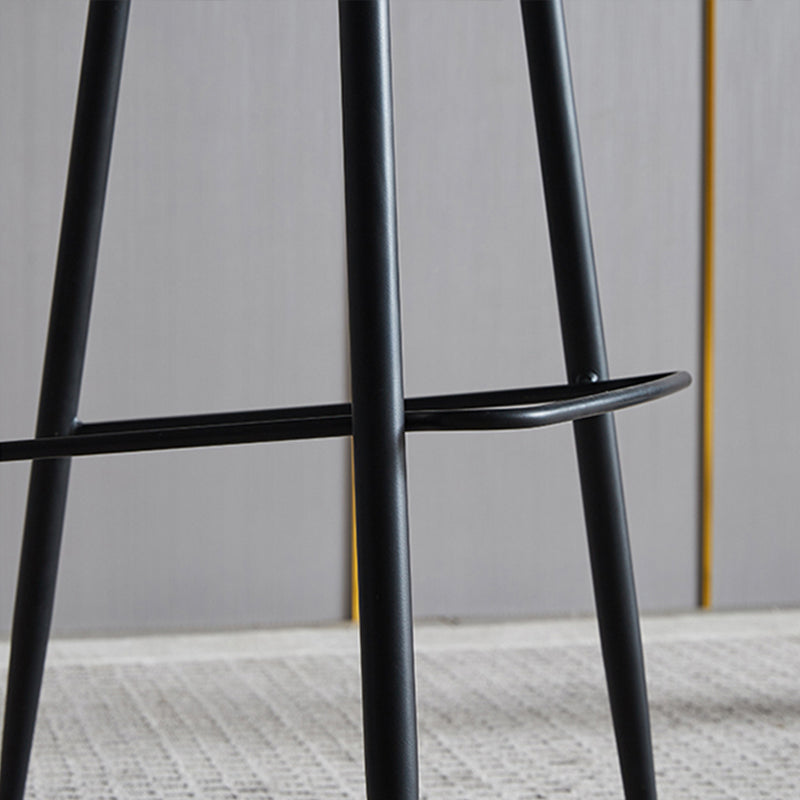 Contemporary Armless Bar Stool Faux Leather Bar Stool for Living Room Clearhalo 'Bar Furniture' 'Bar Stools' 'bar_stools' 'furn' 'furn_bar_stools' 'Furniture' 'Kitchen & Dining Furniture' 6245191