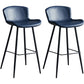 Contemporary Armless Bar Stool Faux Leather Bar Stool for Living Room Blue 2 Piece Set Counter Stool(26"H) Clearhalo 'Bar Furniture' 'Bar Stools' 'bar_stools' 'furn' 'furn_bar_stools' 'Furniture' 'Kitchen & Dining Furniture' 6245213