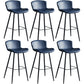 Contemporary Armless Bar Stool Faux Leather Bar Stool for Living Room Blue 6 Piece Set Counter Stool(26"H) Clearhalo 'Bar Furniture' 'Bar Stools' 'bar_stools' 'furn' 'furn_bar_stools' 'Furniture' 'Kitchen & Dining Furniture' 6245215