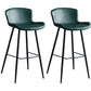 Contemporary Armless Bar Stool Faux Leather Bar Stool for Living Room Green 2 Piece Set Bar Stool(30"H) Clearhalo 'Bar Furniture' 'Bar Stools' 'bar_stools' 'furn' 'furn_bar_stools' 'Furniture' 'Kitchen & Dining Furniture' 6245228