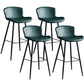 Contemporary Armless Bar Stool Faux Leather Bar Stool for Living Room Green 4 Piece Set Bar Stool(30"H) Clearhalo 'Bar Furniture' 'Bar Stools' 'bar_stools' 'furn' 'furn_bar_stools' 'Furniture' 'Kitchen & Dining Furniture' 6245229