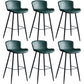 Contemporary Armless Bar Stool Faux Leather Bar Stool for Living Room Green 6 Piece Set Bar Stool(30"H) Clearhalo 'Bar Furniture' 'Bar Stools' 'bar_stools' 'furn' 'furn_bar_stools' 'Furniture' 'Kitchen & Dining Furniture' 6245230