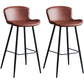 Contemporary Armless Bar Stool Faux Leather Bar Stool for Living Room Red 2 Piece Set Bar Stool(30"H) Clearhalo 'Bar Furniture' 'Bar Stools' 'bar_stools' 'furn' 'furn_bar_stools' 'Furniture' 'Kitchen & Dining Furniture' 6245232