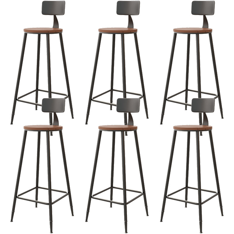 Metal Indoor/ Outdoor Counter Stools Modern Round Armless Bar Stool
