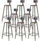 Metal Indoor/ Outdoor Counter Stools Modern Round Armless Bar Stool