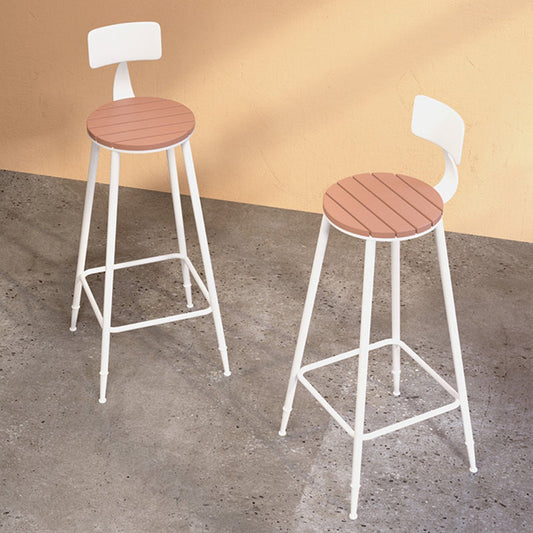 Metal Indoor/ Outdoor Counter Stools Modern Round Armless Bar Stool