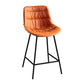 Modern Faux Leather Counter Stool Low Back Bar Stool with Footrest Clearhalo 'Bar Furniture' 'Bar Stools' 'bar_stools' 'furn' 'furn_bar_stools' 'Furniture' 'Kitchen & Dining Furniture' 6245277