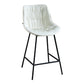 Modern Faux Leather Counter Stool Low Back Bar Stool with Footrest White 1 Piece Counter Stool(26"H) Clearhalo 'Bar Furniture' 'Bar Stools' 'bar_stools' 'furn' 'furn_bar_stools' 'Furniture' 'Kitchen & Dining Furniture' 6245280