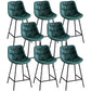 Modern Faux Leather Counter Stool Low Back Bar Stool with Footrest Green 8 Piece Set Counter Stool(26"H) Clearhalo 'Bar Furniture' 'Bar Stools' 'bar_stools' 'furn' 'furn_bar_stools' 'Furniture' 'Kitchen & Dining Furniture' 6245306