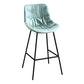 Modern Faux Leather Counter Stool Low Back Bar Stool with Footrest Light Blue 1 Piece Bar Stool(30"H) Clearhalo 'Bar Furniture' 'Bar Stools' 'bar_stools' 'furn' 'furn_bar_stools' 'Furniture' 'Kitchen & Dining Furniture' 6245331