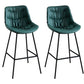 Modern Faux Leather Counter Stool Low Back Bar Stool with Footrest Green 2 Piece Set Bar Stool(30"H) Clearhalo 'Bar Furniture' 'Bar Stools' 'bar_stools' 'furn' 'furn_bar_stools' 'Furniture' 'Kitchen & Dining Furniture' 6245337