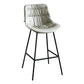 Modern Faux Leather Counter Stool Low Back Bar Stool with Footrest Dark Gray 1 Piece Bar Stool(30"H) Clearhalo 'Bar Furniture' 'Bar Stools' 'bar_stools' 'furn' 'furn_bar_stools' 'Furniture' 'Kitchen & Dining Furniture' 6245346