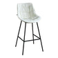 Modern Faux Leather Counter Stool Low Back Bar Stool with Footrest White 1 Piece Bar Stool(30"H) Clearhalo 'Bar Furniture' 'Bar Stools' 'bar_stools' 'furn' 'furn_bar_stools' 'Furniture' 'Kitchen & Dining Furniture' 6245351