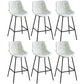Modern Faux Leather Counter Stool Low Back Bar Stool with Footrest White 6 Piece Set Bar Stool(30"H) Clearhalo 'Bar Furniture' 'Bar Stools' 'bar_stools' 'furn' 'furn_bar_stools' 'Furniture' 'Kitchen & Dining Furniture' 6245354