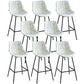 Modern Faux Leather Counter Stool Low Back Bar Stool with Footrest White 8 Piece Set Bar Stool(30"H) Clearhalo 'Bar Furniture' 'Bar Stools' 'bar_stools' 'furn' 'furn_bar_stools' 'Furniture' 'Kitchen & Dining Furniture' 6245355