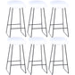 Contemporary Plastic Armless Bar Stool Low Back Bar Height Stool with Metal Frame