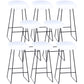 Contemporary Plastic Armless Bar Stool Low Back Bar Height Stool with Metal Frame