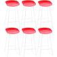 Contemporary Plastic Armless Bar Stool Low Back Bar Height Stool with Metal Frame