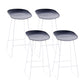 Contemporary Plastic Armless Bar Stool Low Back Bar Height Stool with Metal Frame