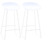 Contemporary Plastic Armless Bar Stool Low Back Bar Height Stool with Metal Frame
