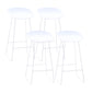 Contemporary Plastic Armless Bar Stool Low Back Bar Height Stool with Metal Frame
