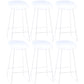 Contemporary Plastic Armless Bar Stool Low Back Bar Height Stool with Metal Frame