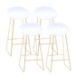 Contemporary Plastic Armless Bar Stool Low Back Bar Height Stool with Metal Frame