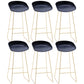 Contemporary Plastic Armless Bar Stool Low Back Bar Height Stool with Metal Frame