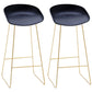 Contemporary Plastic Armless Bar Stool Low Back Bar Height Stool with Metal Frame