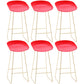 Contemporary Plastic Armless Bar Stool Low Back Bar Height Stool with Metal Frame