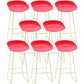 Contemporary Plastic Armless Bar Stool Low Back Bar Height Stool with Metal Frame