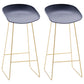 Contemporary Plastic Armless Bar Stool Low Back Bar Height Stool with Metal Frame