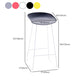 Contemporary Plastic Armless Bar Stool Low Back Bar Height Stool with Metal Frame