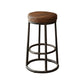 Contemporary Solid Wood Counter Stool Backless Bar Stool with Footrest