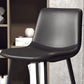 Contemporary Faux Leather Counter Stool Bucket Low Back Stool with Metal Legs
