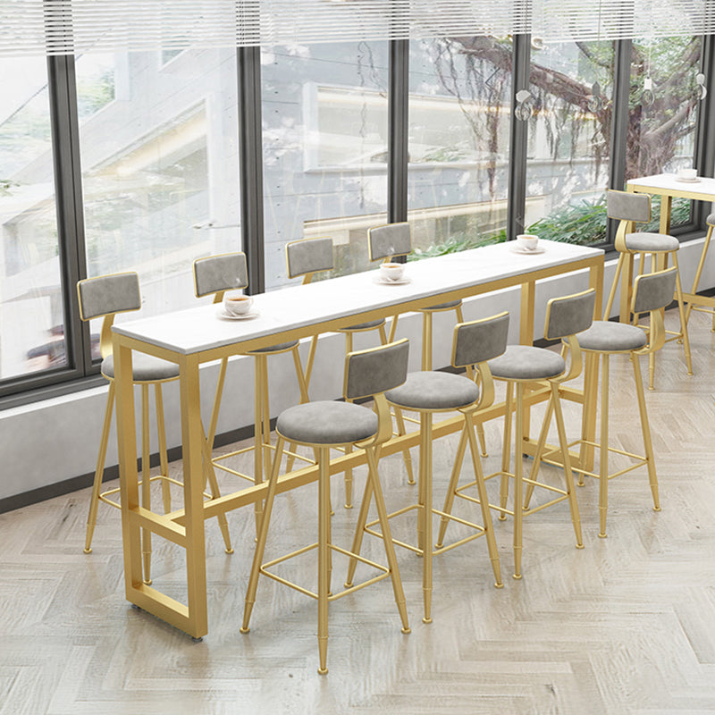 Scandinavian Upholstered Counter Stool Round Bar-height Bar Stool for Indoor Clearhalo 'Bar Furniture' 'Bar Stools' 'bar_stools' 'furn' 'furn_bar_stools' 'Furniture' 'Kitchen & Dining Furniture' 6245729