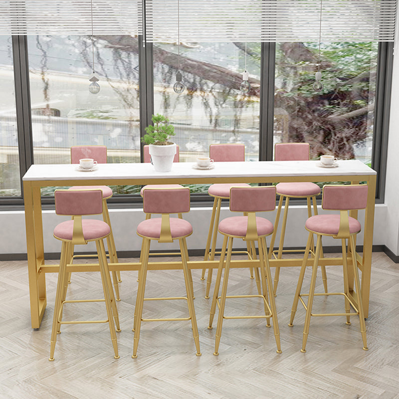 Scandinavian Upholstered Counter Stool Round Bar-height Bar Stool for Indoor Clearhalo 'Bar Furniture' 'Bar Stools' 'bar_stools' 'furn' 'furn_bar_stools' 'Furniture' 'Kitchen & Dining Furniture' 6245733