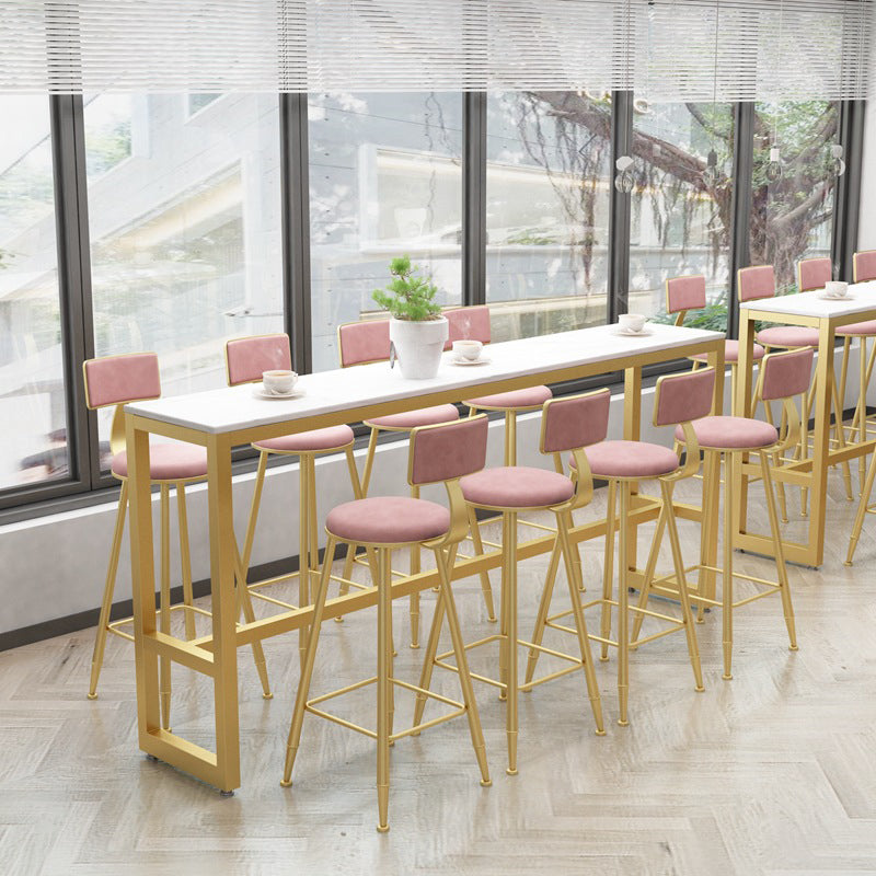 Scandinavian Upholstered Counter Stool Round Bar-height Bar Stool for Indoor Clearhalo 'Bar Furniture' 'Bar Stools' 'bar_stools' 'furn' 'furn_bar_stools' 'Furniture' 'Kitchen & Dining Furniture' 6245747