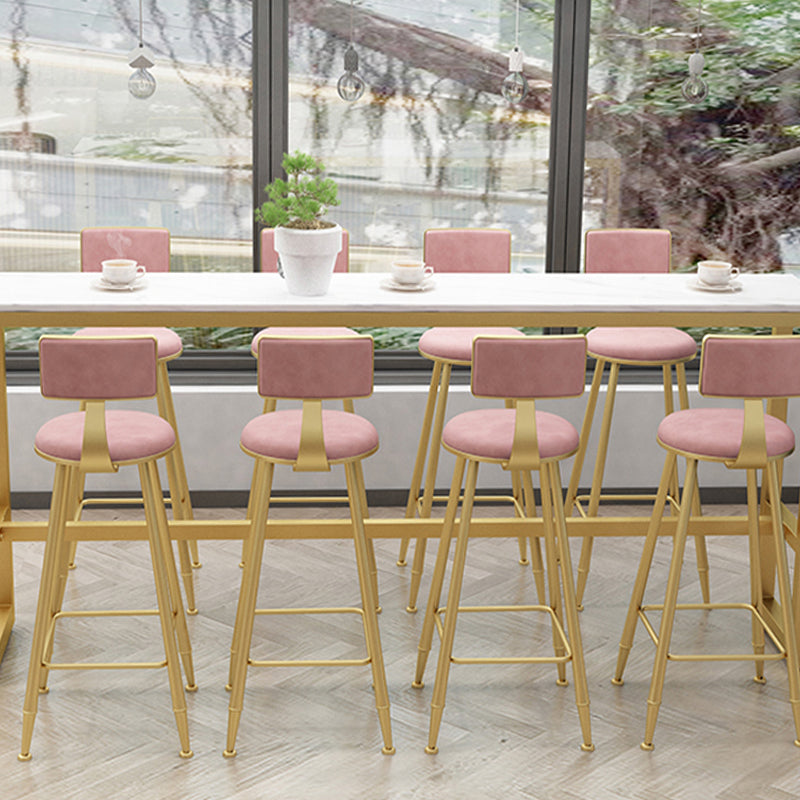 Scandinavian Upholstered Counter Stool Round Bar-height Bar Stool for Indoor Clearhalo 'Bar Furniture' 'Bar Stools' 'bar_stools' 'furn' 'furn_bar_stools' 'Furniture' 'Kitchen & Dining Furniture' 6245748