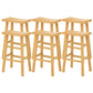 Backless Contoured Seat Contemporary Solid Wood Bar Stool for Restaurant Natural 6 Piece Set Clearhalo 'Bar Furniture' 'Bar Stools' 'bar_stools' 'furn' 'furn_bar_stools' 'Furniture' 'Kitchen & Dining Furniture' 6245777