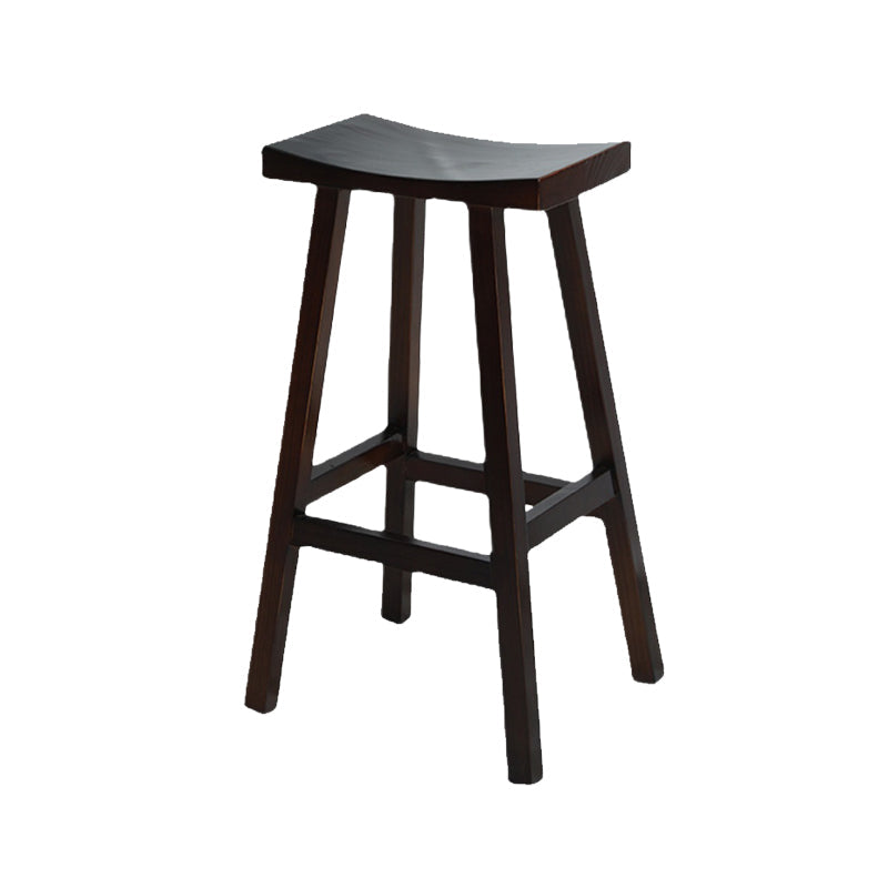 Backless Contoured Seat Contemporary Solid Wood Bar Stool for Restaurant Clearhalo 'Bar Furniture' 'Bar Stools' 'bar_stools' 'furn' 'furn_bar_stools' 'Furniture' 'Kitchen & Dining Furniture' 6245782